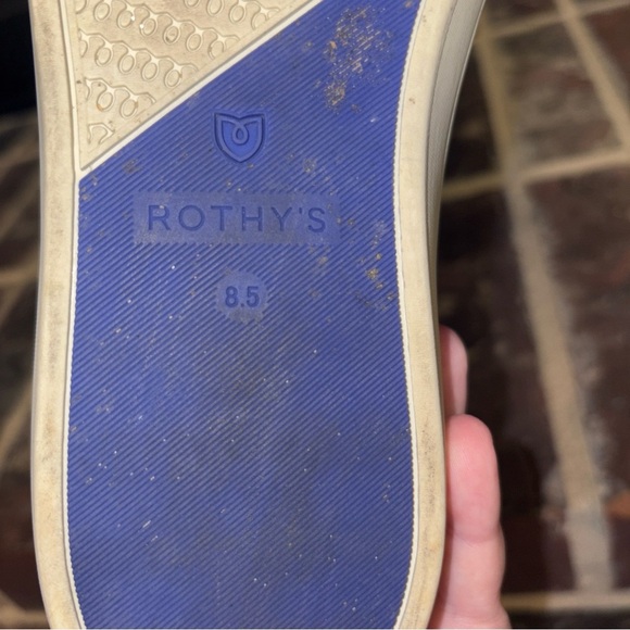 Rothys The Chelsea Sneaker Boot Womens 8.5 Black Knit Slip On Mid Top Stretch - Picture 8 of 9